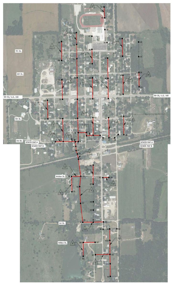 Burden Sewer Project Area Map